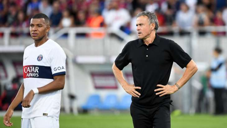 Mbappé et Luis Enrique (PSG)